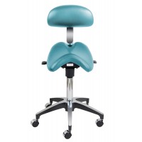 Plasdent SADDLE DOCTOR STOOL, WIDE, BACK REST